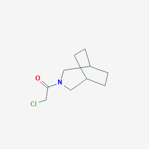 molecular formula C10H16ClNO B074308 3-Azabicyclo(3.2.2)nonane, 3-(chloroacetyl)- CAS No. 1132-20-3