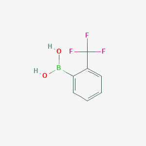 molecular formula C7H6BF3O2 B074334 2-(Trifluoromethyl)phenylboronic acid CAS No. 1423-27-4