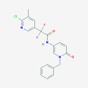 molecular formula C20H16ClF2N3O2 B7433706 N-(1-benzyl-6-oxopyridin-3-yl)-2-(6-chloro-5-methylpyridin-3-yl)-2,2-difluoroacetamide 