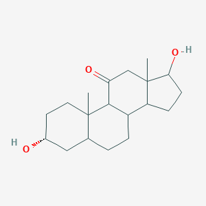 molecular formula C19H30O3 B074346 (3alpha)-3,17-Dihydroxyandrostan-11-one CAS No. 1158-94-7