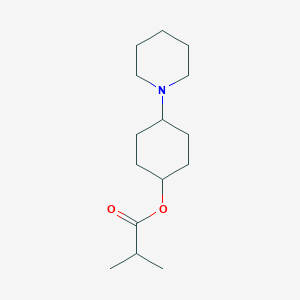 molecular formula C15H27NO2 B074367 Isobutyric acid, 4-piperidinocyclohexyl ester CAS No. 1532-00-9