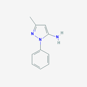 molecular formula C10H11N3 B074369 3-Methyl-1-phenyl-1H-pyrazol-5-amine CAS No. 1131-18-6