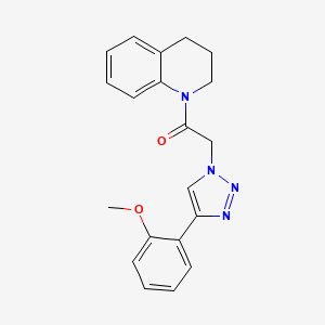 molecular formula C20H20N4O2 B7438045 1-(3,4-dihydro-2H-quinolin-1-yl)-2-[4-(2-methoxyphenyl)triazol-1-yl]ethanone 
