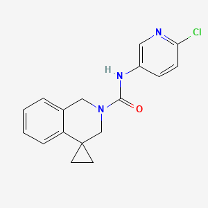molecular formula C17H16ClN3O B7438367 N-(6-chloropyridin-3-yl)spiro[1,3-dihydroisoquinoline-4,1'-cyclopropane]-2-carboxamide 