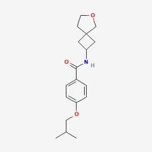 molecular formula C18H25NO3 B7438680 4-(2-methylpropoxy)-N-(6-oxaspiro[3.4]octan-2-yl)benzamide 