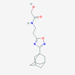 molecular formula C16H23N3O3 B7438876 N-[2-[3-(1-adamantyl)-1,2,4-oxadiazol-5-yl]ethyl]-2-hydroxyacetamide 
