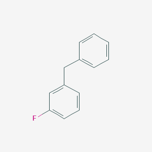 molecular formula C13H11F B074392 苯，1-氟-3-(苯甲基)- CAS No. 1496-00-0