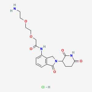 molecular formula C19H25ClN4O6 B7440546 Lenalidomide-acetamido-O-PEG1-C2-amine HCl 
