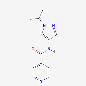 molecular formula C12H14N4O B7440957 N-[1-(propan-2-yl)-1H-pyrazol-4-yl]pyridine-4-carboxamide 