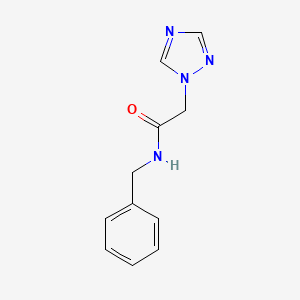 molecular formula C11H12N4O B7441105 N-benzyl-2-(1,2,4-triazol-1-yl)acetamide 