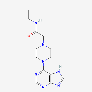 molecular formula C13H19N7O B7441360 N-ethyl-2-[4-(7H-purin-6-yl)piperazin-1-yl]acetamide 