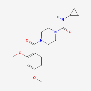 molecular formula C17H23N3O4 B7441439 N-cyclopropyl-4-(2,4-dimethoxybenzoyl)piperazine-1-carboxamide 