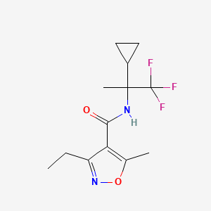 molecular formula C13H17F3N2O2 B7441756 N-(2-cyclopropyl-1,1,1-trifluoropropan-2-yl)-3-ethyl-5-methyl-1,2-oxazole-4-carboxamide 