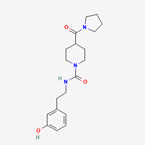 molecular formula C19H27N3O3 B7442050 N-[2-(3-hydroxyphenyl)ethyl]-4-(pyrrolidine-1-carbonyl)piperidine-1-carboxamide 