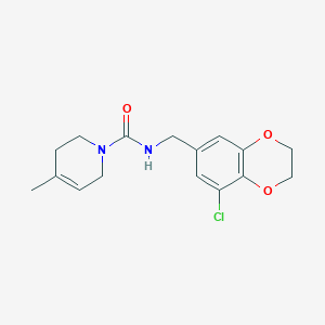 molecular formula C16H19ClN2O3 B7442717 N-[(5-chloro-2,3-dihydro-1,4-benzodioxin-7-yl)methyl]-4-methyl-3,6-dihydro-2H-pyridine-1-carboxamide 