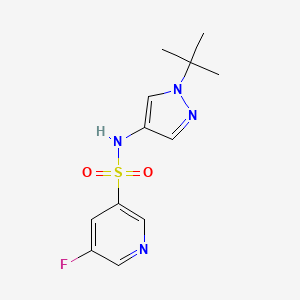 molecular formula C12H15FN4O2S B7442795 N-(1-tert-butylpyrazol-4-yl)-5-fluoropyridine-3-sulfonamide 