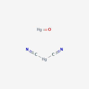 molecular formula C2Hg2N2O B074428 Dicyanomercury;oxomercury CAS No. 1335-31-5
