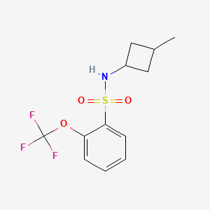 molecular formula C12H14F3NO3S B7443192 N-(3-methylcyclobutyl)-2-(trifluoromethoxy)benzenesulfonamide 