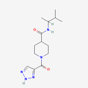 molecular formula C14H23N5O2 B7443746 N-(3-methylbutan-2-yl)-1-(2H-triazole-4-carbonyl)piperidine-4-carboxamide 