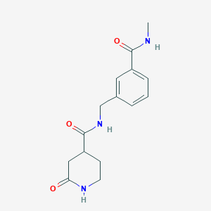 molecular formula C15H19N3O3 B7443872 N-[[3-(methylcarbamoyl)phenyl]methyl]-2-oxopiperidine-4-carboxamide 