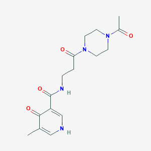 molecular formula C16H22N4O4 B7443941 N-[3-(4-acetylpiperazin-1-yl)-3-oxopropyl]-5-methyl-4-oxo-1H-pyridine-3-carboxamide 