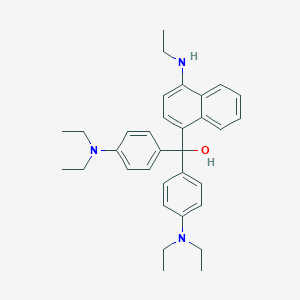 molecular formula C33H41N3O B074440 1-萘甲醇，α,α-双(4-(二乙氨基)苯基)-4-(乙氨基)- CAS No. 1325-86-6