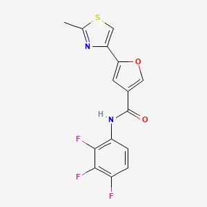 molecular formula C15H9F3N2O2S B7444635 5-(2-methyl-1,3-thiazol-4-yl)-N-(2,3,4-trifluorophenyl)furan-3-carboxamide 