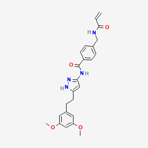 molecular formula C24H26N4O4 B7444932 n-{3-[2-(3,5-Dimethoxyphenyl)ethyl]-1h-pyrazol-5-yl}-4-[(prop-2-enamido)methyl]benzamide 