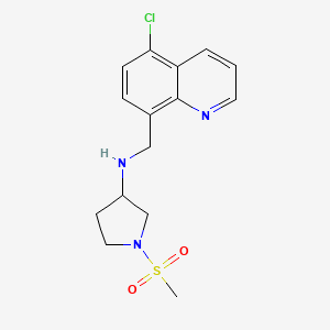 molecular formula C15H18ClN3O2S B7445282 N-[(5-chloroquinolin-8-yl)methyl]-1-methylsulfonylpyrrolidin-3-amine 