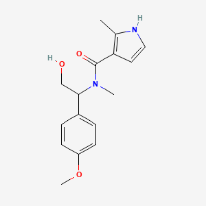 molecular formula C16H20N2O3 B7446066 N-[2-hydroxy-1-(4-methoxyphenyl)ethyl]-N,2-dimethyl-1H-pyrrole-3-carboxamide 