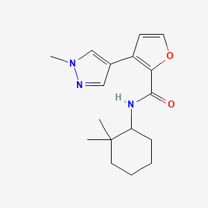 molecular formula C17H23N3O2 B7446135 N-(2,2-dimethylcyclohexyl)-3-(1-methylpyrazol-4-yl)furan-2-carboxamide 