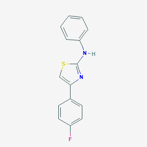 molecular formula C15H11FN2S B074462 4-(4-fluorophenyl)-N-phenyl-1,3-thiazol-2-amine CAS No. 1427-09-4