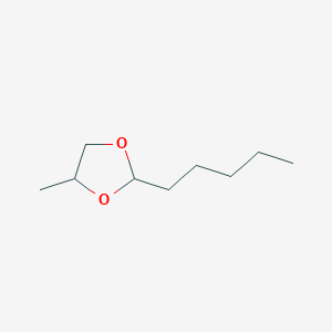 molecular formula C9H18O2 B074465 4-Methyl-2-pentyl-1,3-dioxolane CAS No. 1599-49-1