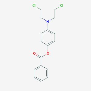molecular formula C17H17Cl2NO2 B074472 Phenol, p-(bis(2-chloroethyl)amino)-, benzoate CAS No. 1233-89-2
