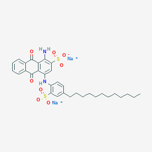 molecular formula C32H36N2Na2O8S2 B074474 Disodium 1-amino-4-(4-dodecylsulphonatoanilino)-9,10-dihydro-9,10-dioxoanthracene-2-sulphonate CAS No. 1324-53-4