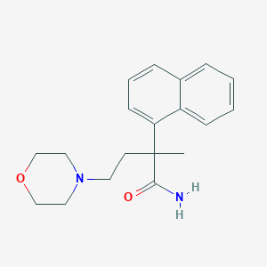 molecular formula C19H24N2O2 B074476 Butyramide, 2-methyl-4-morpholino-2-(1-naphthyl)- CAS No. 1506-01-0