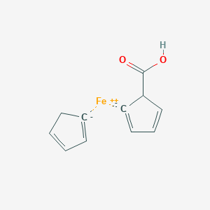 molecular formula C11H10FeO2 10* B074481 Ferrocene, carboxy-(9CI) CAS No. 1271-42-7