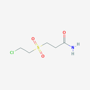 molecular formula C5H10ClNO3S B074487 3-[(2-氯乙基)磺酰]丙酰胺 CAS No. 1562-40-9