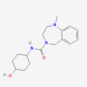 molecular formula C17H25N3O2 B7449040 N-(4-hydroxycyclohexyl)-1-methyl-3,5-dihydro-2H-1,4-benzodiazepine-4-carboxamide 