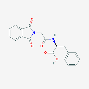 molecular formula C19H16N2O5 B074493 Alanine, 3-phenyl-N-(phthalimidoacetyl)-, L- CAS No. 1170-07-6