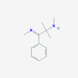 molecular formula C12H18N2 B074495 (1E)-N,2-Dimethyl-1-(methylimino)-1-phenylpropan-2-amine CAS No. 1134-15-2