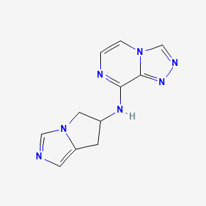molecular formula C11H11N7 B7449674 N-(6,7-dihydro-5H-pyrrolo[1,2-c]imidazol-6-yl)-[1,2,4]triazolo[4,3-a]pyrazin-8-amine 