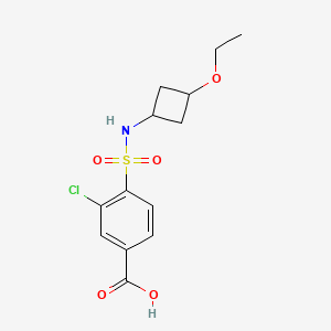 molecular formula C13H16ClNO5S B7450067 3-Chloro-4-[(3-ethoxycyclobutyl)sulfamoyl]benzoic acid 