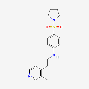 molecular formula C18H23N3O2S B7450228 N-[2-(3-methylpyridin-4-yl)ethyl]-4-pyrrolidin-1-ylsulfonylaniline 
