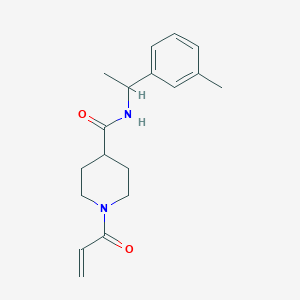 molecular formula C18H24N2O2 B7450261 N-[1-(3-methylphenyl)ethyl]-1-(prop-2-enoyl)piperidine-4-carboxamide 