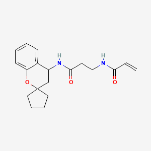 molecular formula C19H24N2O3 B7450264 N-[2-({3,4-dihydrospiro[1-benzopyran-2,1'-cyclopentan]-4-yl}carbamoyl)ethyl]prop-2-enamide 