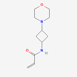 molecular formula C11H18N2O2 B7450424 N-[3-(morpholin-4-yl)cyclobutyl]prop-2-enamide 