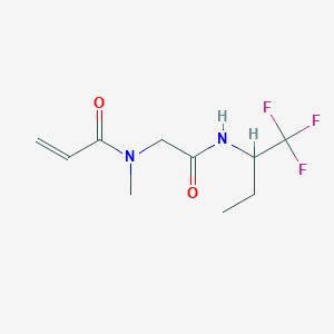 molecular formula C10H15F3N2O2 B7450490 N-methyl-N-[2-oxo-2-(1,1,1-trifluorobutan-2-ylamino)ethyl]prop-2-enamide 
