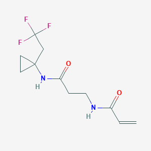 molecular formula C11H15F3N2O2 B7450507 N-(2-{[1-(2,2,2-trifluoroethyl)cyclopropyl]carbamoyl}ethyl)prop-2-enamide 