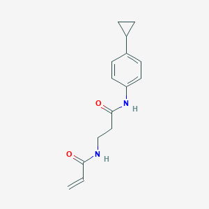 molecular formula C15H18N2O2 B7450530 N-{2-[(4-cyclopropylphenyl)carbamoyl]ethyl}prop-2-enamide 